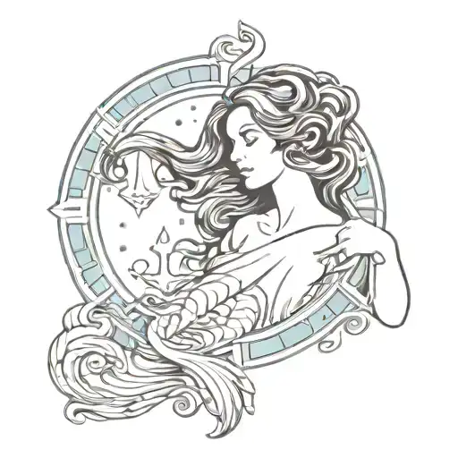 Woman With Aquarius Sign