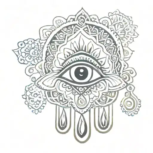 Hamsa Symbol With Eye