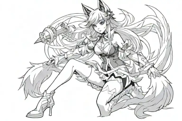 Ahri League Of Legends Hot Goth