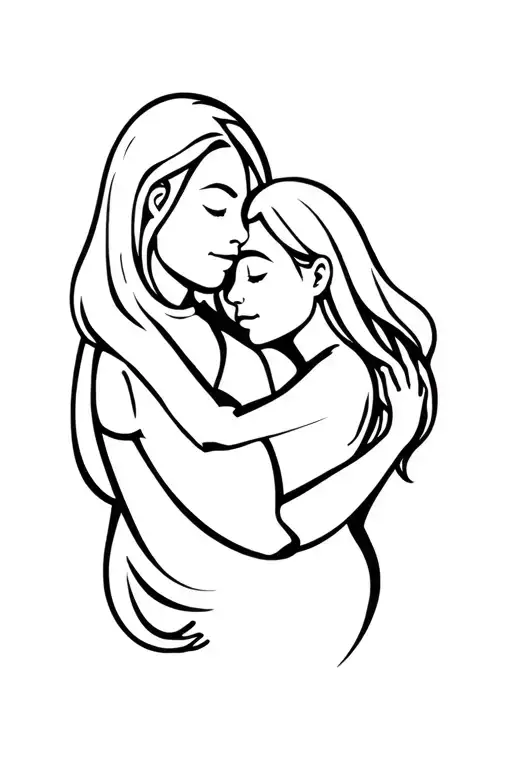 Mom Hugging 2