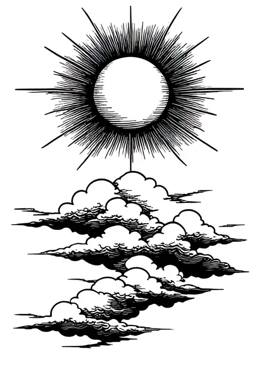 Sun Above The Clouds Forming