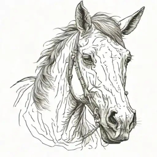 Horse Head From The Front