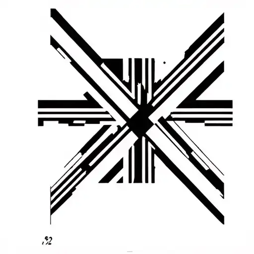 Black Union Jack Geometrical