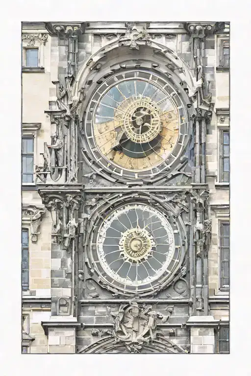 Astronomical Clock Prague Tower Emerging