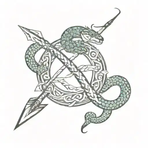 Sagittarius Arrow With Snake