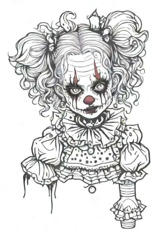 Creepy Clown Girl Goth