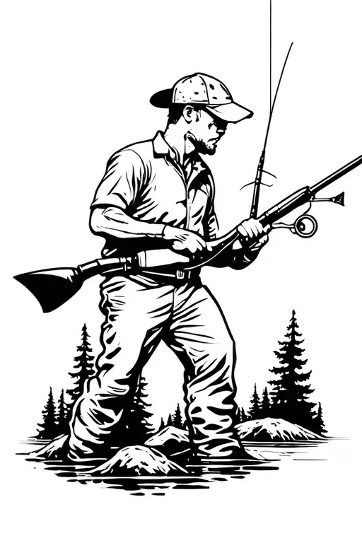 Outdoorsman Hunting And Fishing