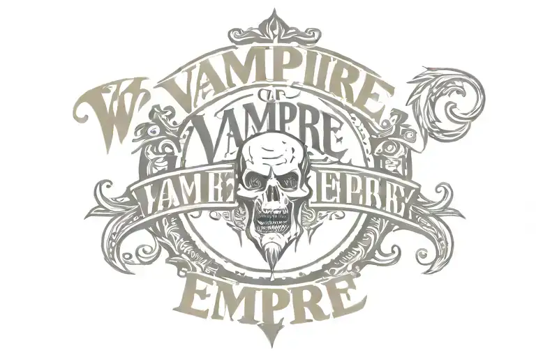 Lettering Saying Vampire Empire