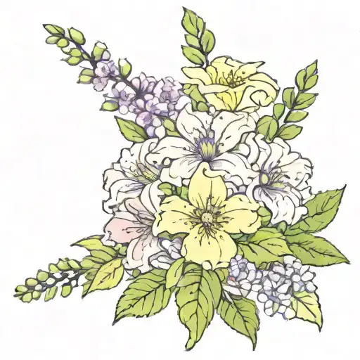 August April Birth Flower Bouquet