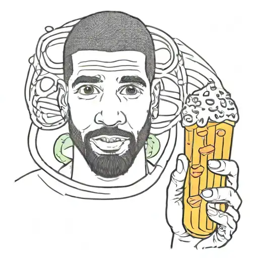 Drake The Rapper Holding A Corndog With Love In His Eyes