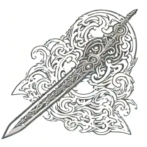 Inverted Spear Of Heaven And Berserk Symbol
