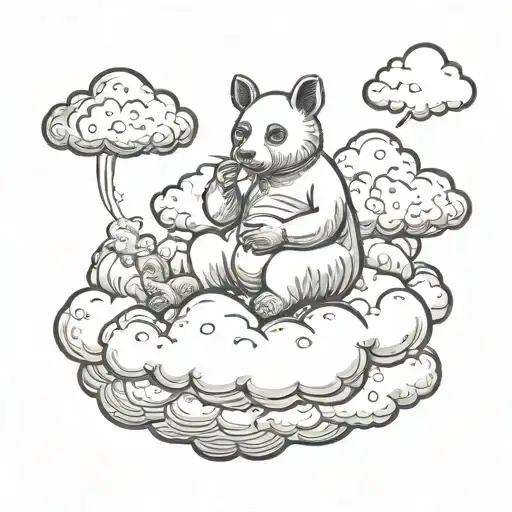 Any Animal Sitting On The Cloud And Smoking