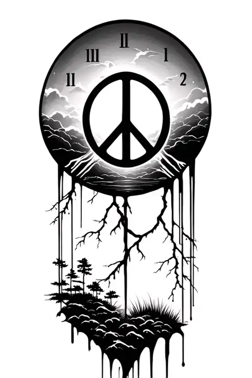 Peace And Lightining Storm And Time And Nature