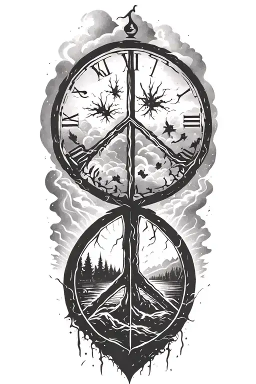 Peace And Lightining Storm And Time And Nature