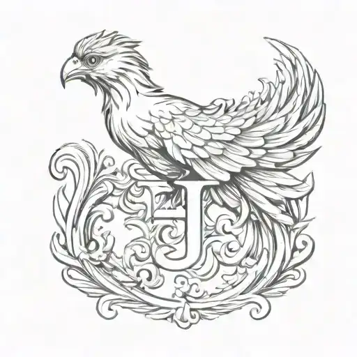 Phoenix Letter J