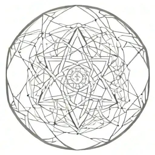 Geometric Blending Gnostic Symbol Intertwined