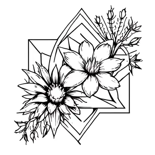 Cactus Flower Surrounded And Star Od David