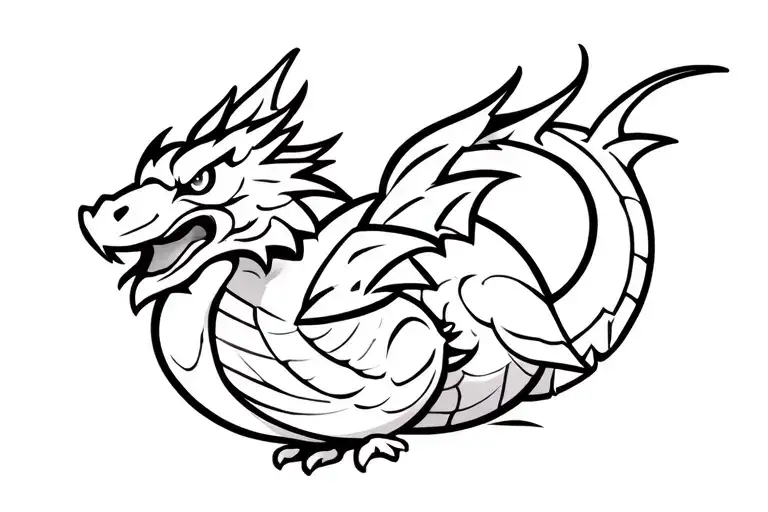 Angry Dragon Duck Mixed Together