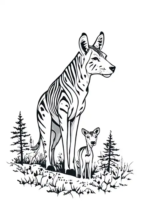 Wild Animals In A Forest