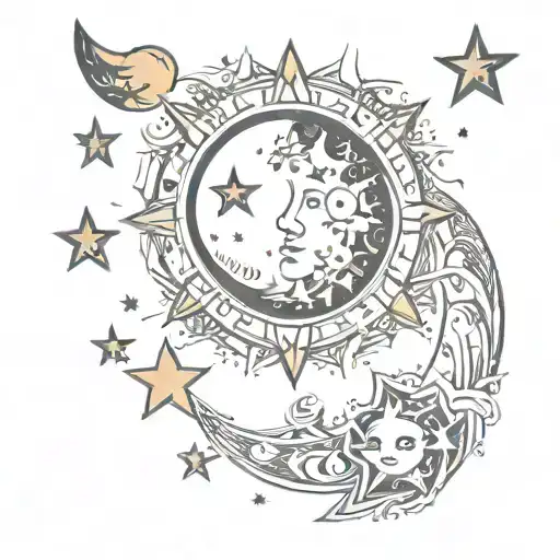 Sun Moon Stars And Sky