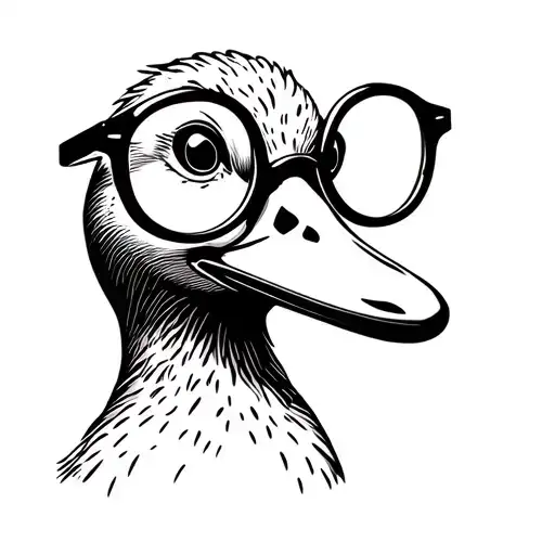 New School Duck Wearing Glasses