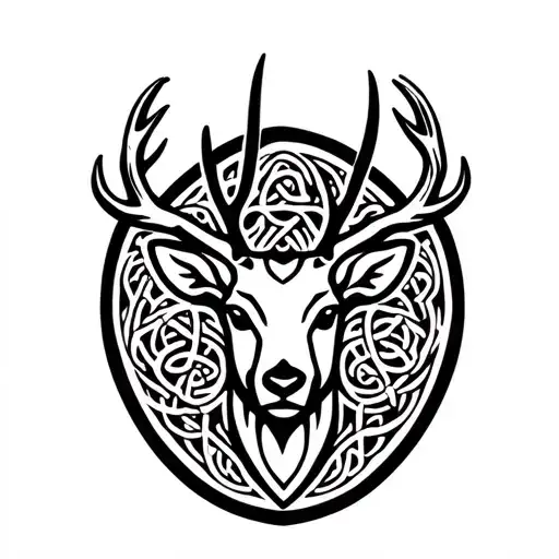 Celtic Deer Head