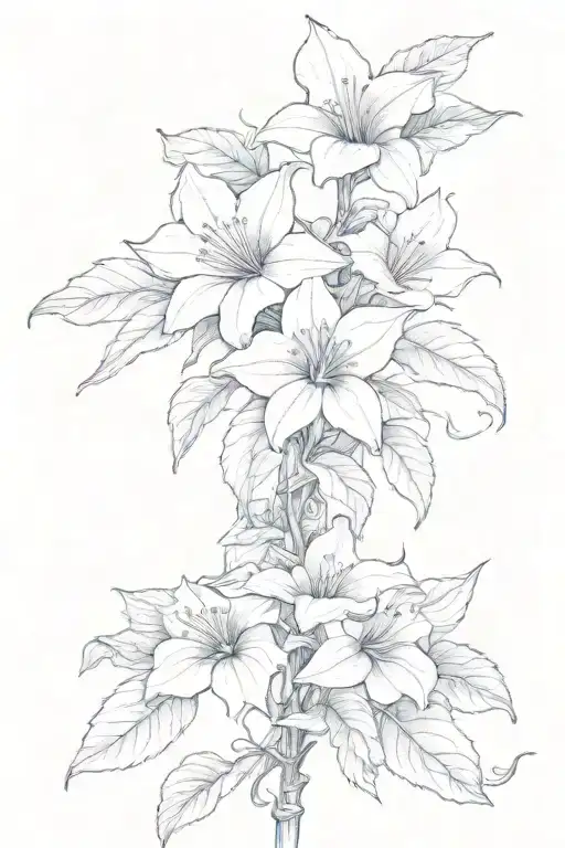 Long Thin Moonflower Vine