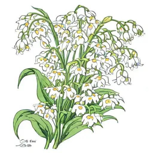 Lily Of The Valley With Cosmos