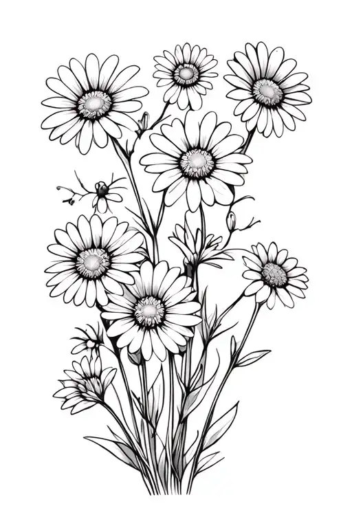 Bush Of Daisy Flowers