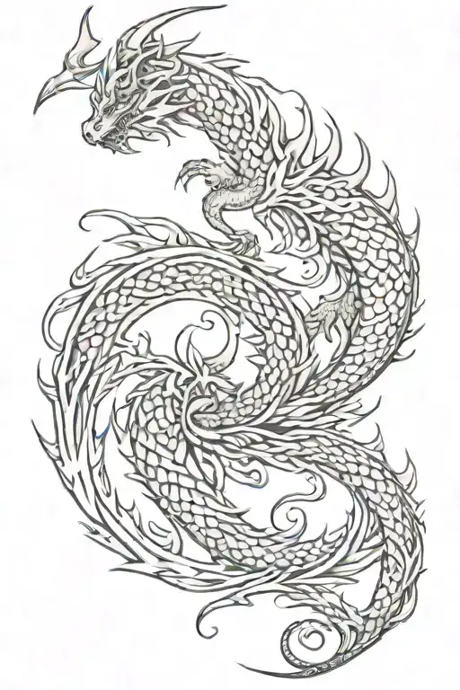 Delicate Dragon Down Spine