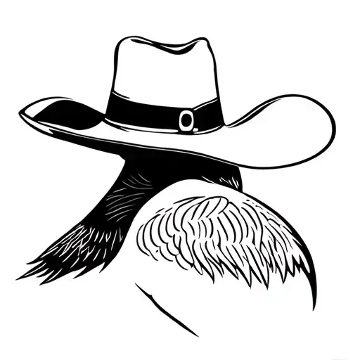 Canada Goose With Cowboy Hat