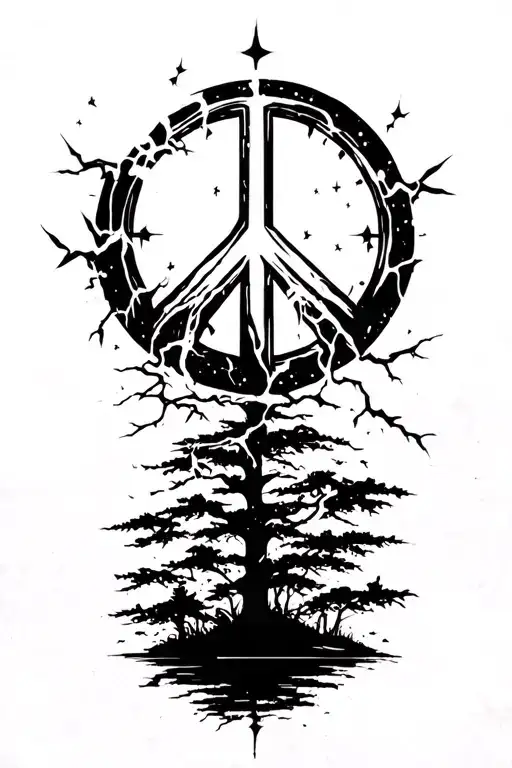 Peace And Lightining Storm And Time And Nature