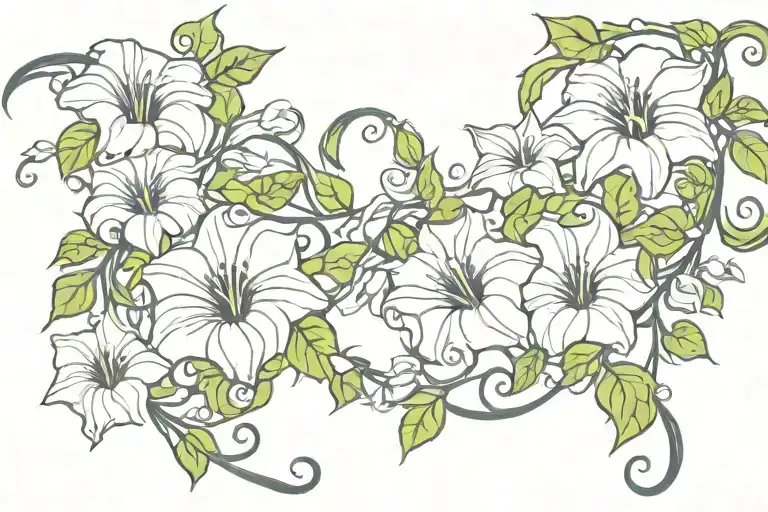 Swirling Morning Glory Vine