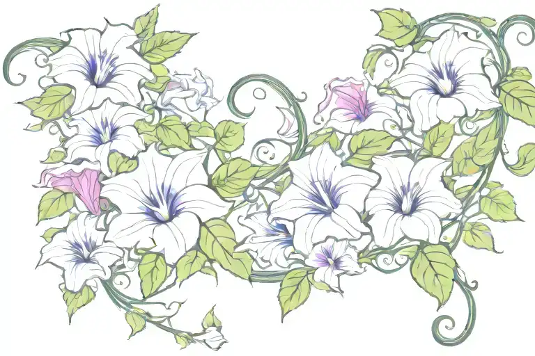 Swirling Morning Glory Vine