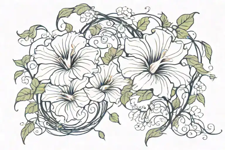 Swirling Morning Glory Vine