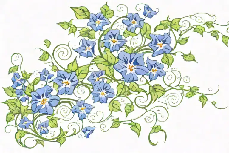 Swirling Morning Glory Vine