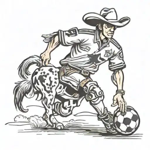 Cowboy Wearing A Soccer Jersey