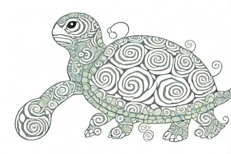 Semicolon Turtle Swirl