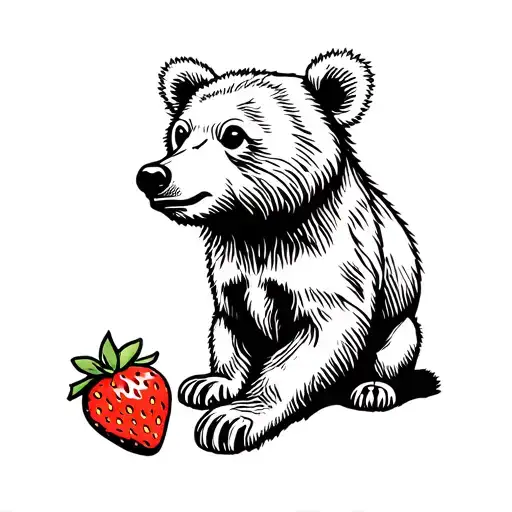Madrid Bear And Strawberry Tree Made