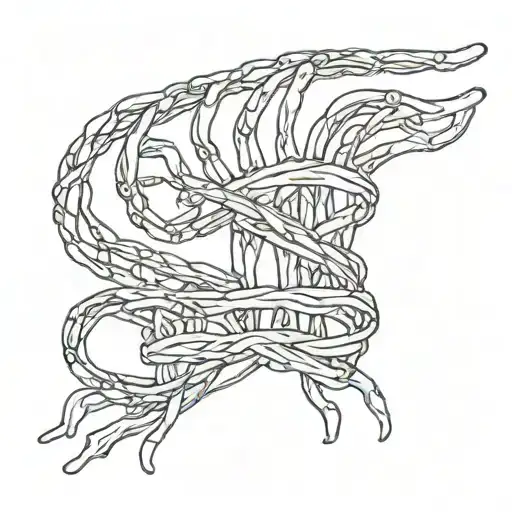 Ribbon Spinal Cord Connected