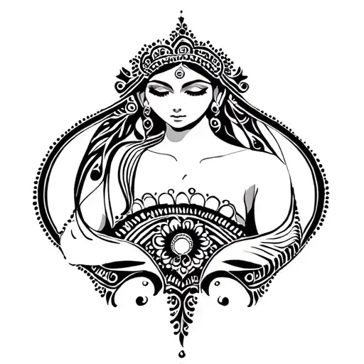 Henna Hand Tattoo Design