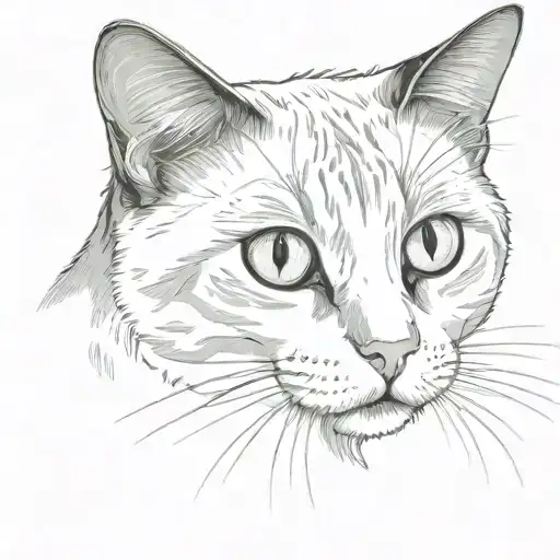 Eye Looking Cat Sitting