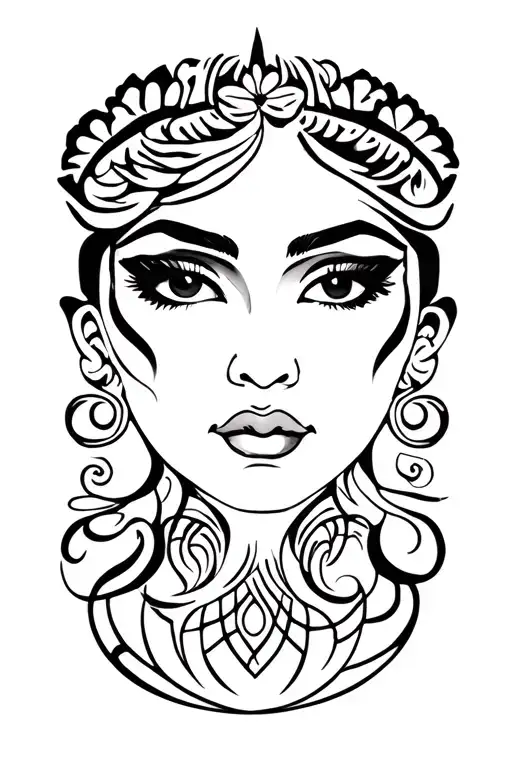 Chicano Tattoo Face Women