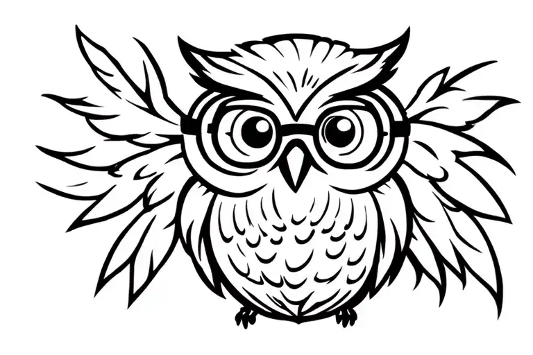 A Smart Owl With Glasses