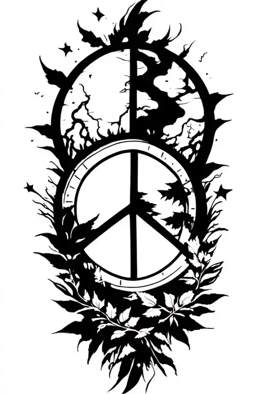 Peace And Lightining Storm And Time And Nature