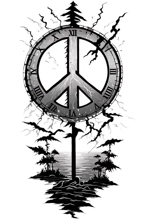 Peace And Lightining Storm And Time And Nature