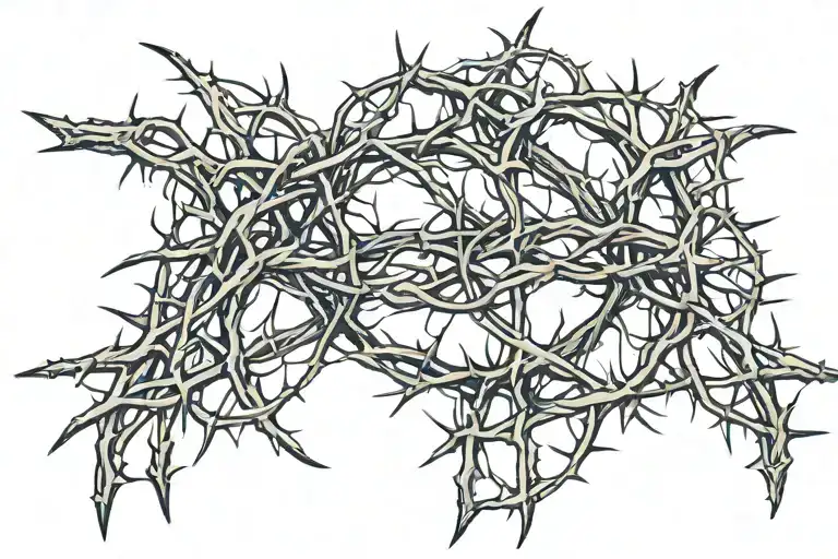 Crown Of Thorns In A Straight Line