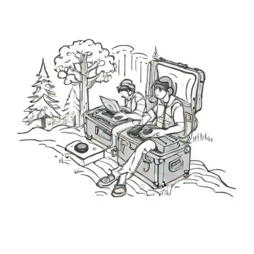 Travelling In Forest With Music