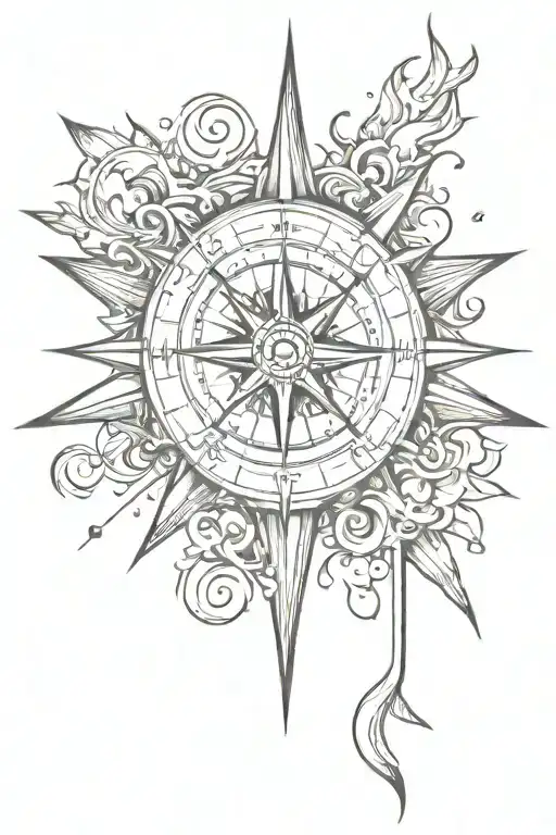 Compass Water Sun Work