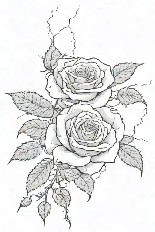 Thunderstorm With A Rose Intertwined